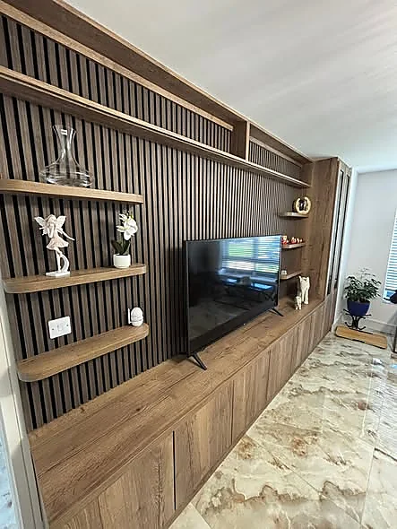 Media wall project by Downes Fitted Furniture